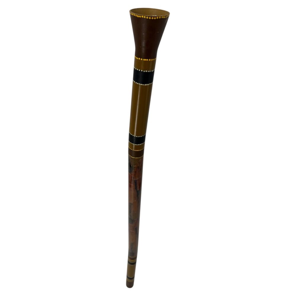 Australian Didgeridoo Wind Instrument Tribal Earth Sounds India Teak Wood music